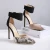Import Sexy Snakeskin Print Leather Pumps Women Shoes Black Suede Ankle Buckle Strap Stiletto High Heels Shoes Cut-out Heels from China