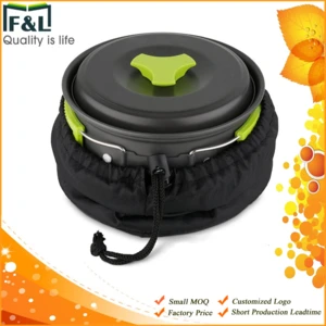 silicone non stick mini camping lightweight pots and pans backpacking outdoor camping cookware set