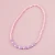 Import Simple Cute Gift Jewelry Princess Dress Up Pretend Play Party Toddler Costume Candy Color Kid Bowknot Pendant Pearl Necklace from China