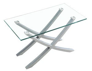 Simple style tempered glass top coffee table