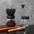 Import small Italy portable glass manual coffee mill adjustable ceramic coffee grinder mill conical burr coffee bean grinder from China