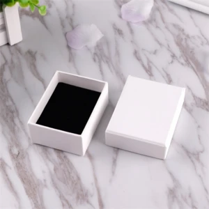 small moq blank white paper gift jewellery packaging box