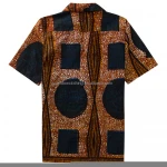 small orders customized african wax print mens ankara shirt