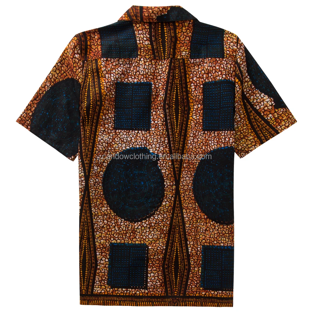 small orders customized african wax print mens ankara shirt