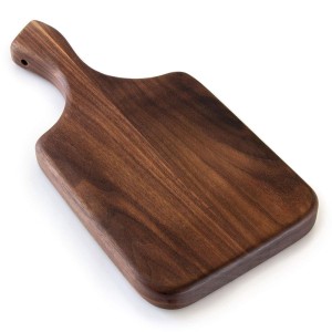 Small Organic Wood Cutting Board Used for Serving, Chopping Fruit, Vegetables or Meat and as a Charcuterie Platter, Dark Walnut