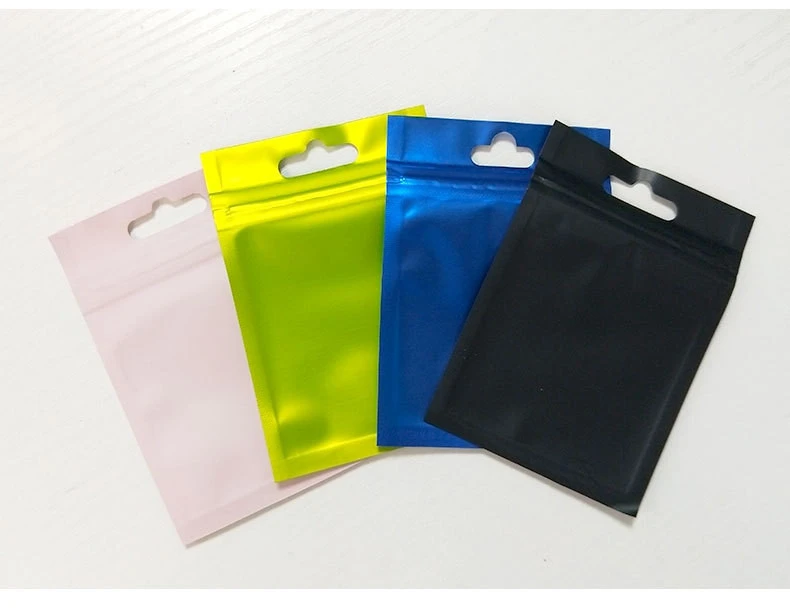 Small Plastic Zipped Lock Food Jewelry Packing Bag Aluminium Foil Package Bags