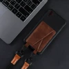 SmartPhone Custom Designer Leather wallet Card Chain Necklace Strap Phone Case For Iphone Crossbody Case