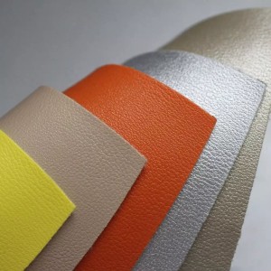 Sofa leather 1.0MM PVC leather PFJ7246  knitted backing material durable synthetic leather for Bag and car seat product