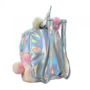 Soft Rainbow Sweet Girls Daughter Gifts Bag Cute Plush Mini Unicorn 3D Backpack