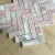 Import Soulscrafts Bathroom Floor Tile Pink Marble Mosaic Herringbone Interior Marble Mosaic from China