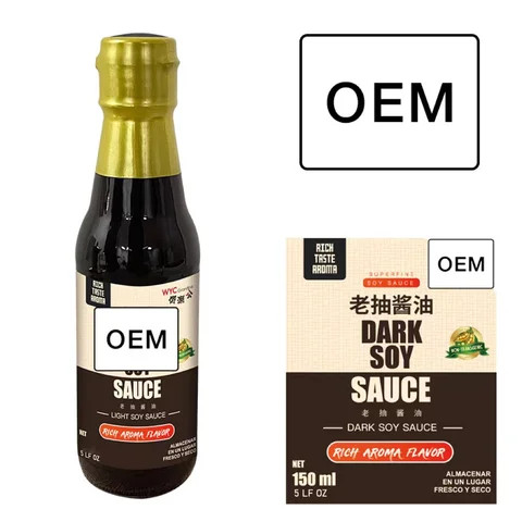 Soy Sauce 150ml 500ml 625ml Factory Hign Quality Haiitian Dark Soy Sauce Seasoning Sauce Bottled Household Cooking Condiment