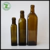 square  olive green cooking olive oil glass bottle kitchenware soy sauce vinegar glass bottle with screw cap  250ml 500ml 750ml