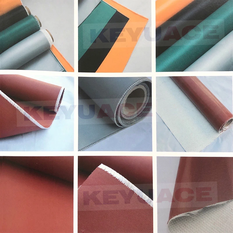 SRF-PG Red Silicone Rubber Coated Fiberglass Fireproof Cloth
