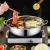 Import Stainless Steel Two-Flavor Hot Pot With Divider Soup & Stock Pot With Glass Lid from China