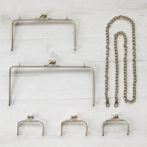 Steel iron brass frame clasp chains bag frame clips from Japan