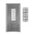 Import steel metal Fire resistance veneer cabinet skin gate front door design from China
