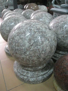 Stone Garden Products Outdoor polished Car Stop Parking Barriers Granite stone Ball