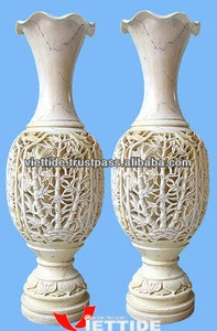 Stone Vase With Carving