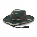 Stylish custom cowboy designer bucket hats with string cheap cotton safari sunhat fishing hat for adults