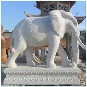 Sunset red garden large stone Elephant sculptures