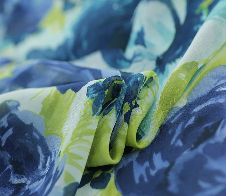 super september custom digital print floral printed silk georgette fabric