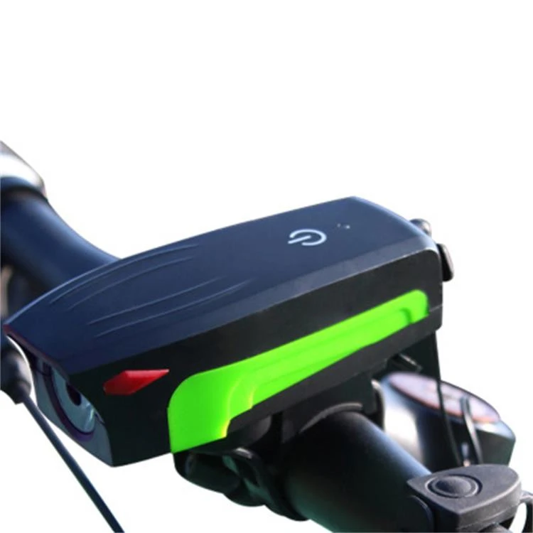 Switch Horn USB Rechargeable LED Speaker Bicycle Front Light Waterproof Bike Cycling Lamp