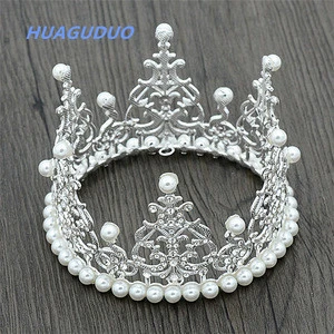the United Kingdom hot sale kids hair accessories wholesale Alloy princess crown kids tiaras for little girls
