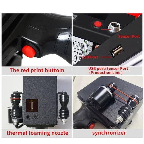 Thermal Handheld Inkjet Printer Hand Jet  Printer For Date Coding Plastic Metal