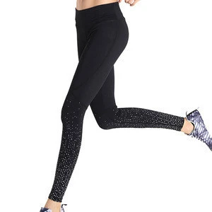 Tights Active Yoga Pants Fitness Running Leggings OEM Service Womens Sportswear For Reflective Safety Out Door Running