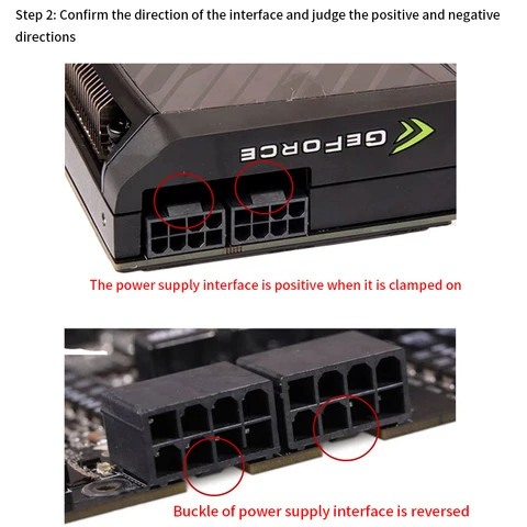 Buy Tishric Atx Gpu Adapter Pcie 6pin 8 Pin To 180 Degree Angle ...