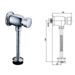 Toilet Urinal Flush Valve Brass Button Type Manual Delay Automatic Shutoff Valve