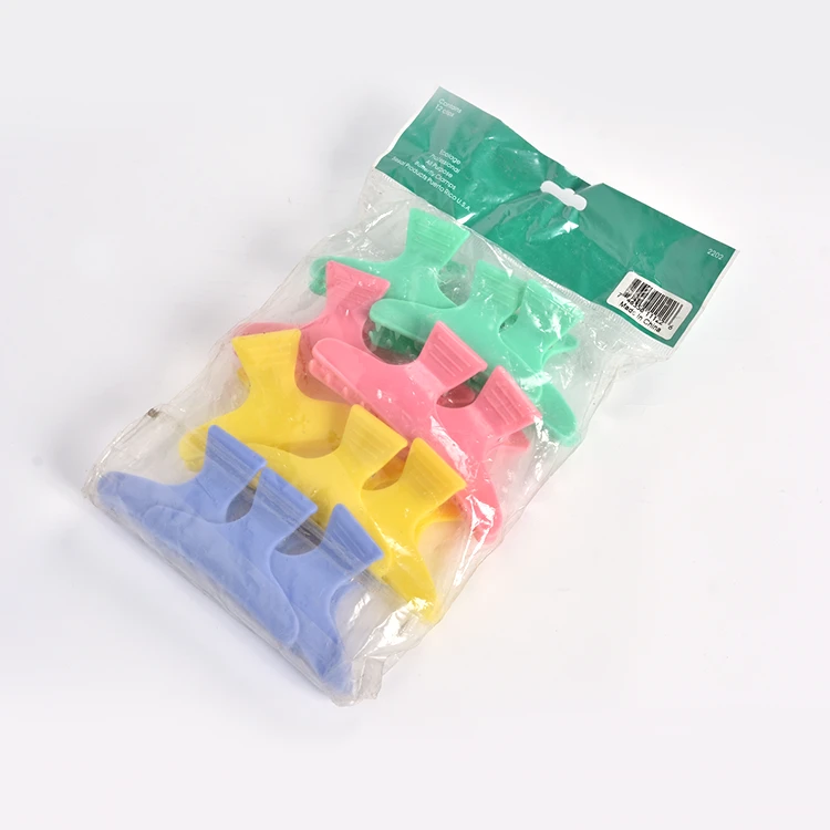 Top Sale 12PK 3 Inch Large Butterfly Clamps Plastic Barber Claw Hair Clip