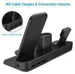 Top selling ! 4 in 1 Wireless Charger USB Power strip 10W Qi Wireless Station Desktop charging station for smart watch for phone