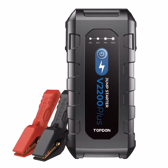 Topdon Europe America Australia Stock V2200plus 2200A 12V Portable Smart Auto Battery Booster Box Pack Jumper Start 2-in-1 Car Battery Tester and Jumpstarter