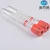 Transparent glass pet manufacturers blood test tube with red color top