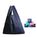 Travelsky Promotional large supermarket Grocery Bag polyester recycle foldable reusable shopping bags