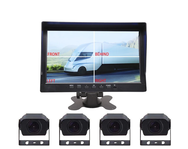 Truck DVR Monitor Dash Cam Rearview System Camera Video Recorder CCTV Vehicle 10 inch Display car reversing aid