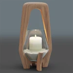 Unique Amazon Wood And Glass Lantern Candle Holder For Home Use Decorative Table Decor Lighting Decor