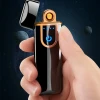 USB Charging Heat Coil Lighter Windproof  elektronik cakmak Electronic Fingerprint Induction Cigarette Lighter