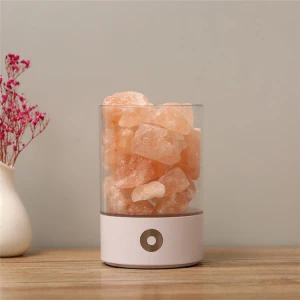 USB Charging Himalayan Lamp Bedside Warm Night Lamp Crystal Rock Natural Salt Lamp