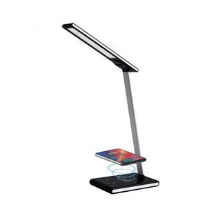 USB Dimmable Modern Rechargeable Metal Wireless Charging Black Folding Coffee Restaurant Foldable Led Desk Light CC Table Lamp