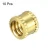 Import uxcell 1/4&quot;-20 6mm(L) x 8mm(OD) Female Thread Brass Knurled Threaded Insert Embedment Nuts, 10 Pcs from China