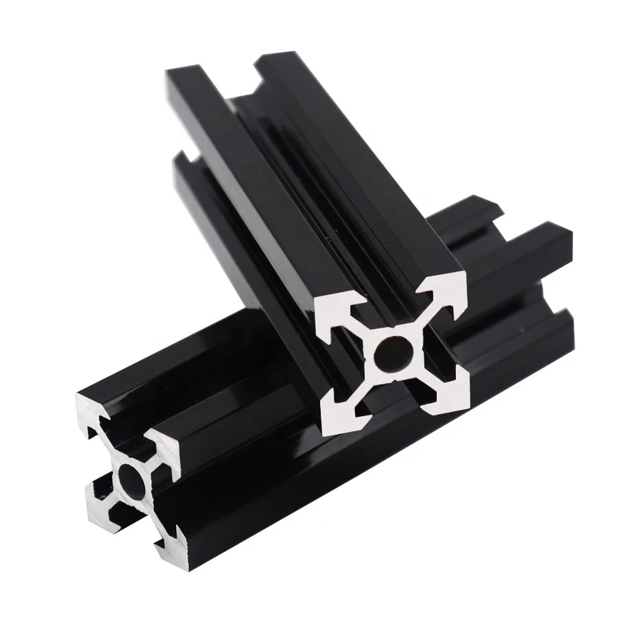 V- slot bars  2009 2020 2040 4080 2060 black c extrusion aluminum profiles 20x40 for rail from  factory