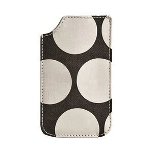 WA8151 Black and white big dot PU mobile Phone holder/ wallet for ladies