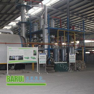 waste PP PE ABS plastics rubbers oil pyrolysis machine to produce diesel