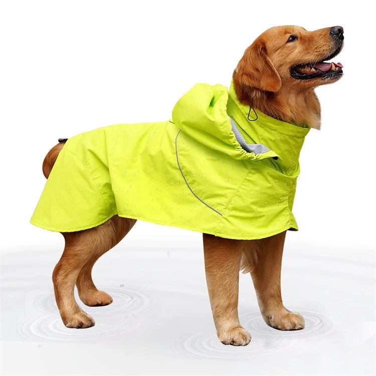 Waterproof Pet Poncho Apparel Fashion Nylon Reflective Wholesale Pocket Jacket Dog Raincoat