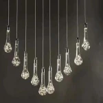 Wedding Props Acrylic 10 head water drop chandeliers Acrylic Light for wedding decoration