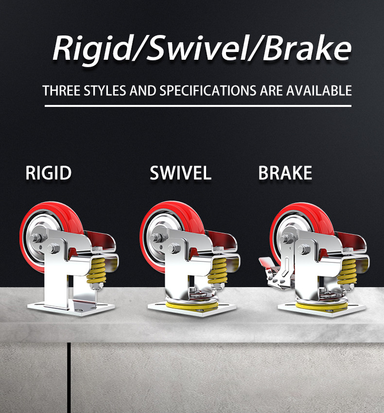 Buy Weihang Castors 6 Inch Shock Absorber Gate Spring Loaded Casters ...