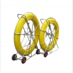 Wheeled Duct Rodder Cable Rod Helps Cable Wire Placing in Ducts