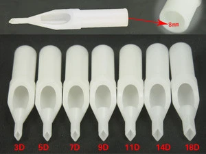 White disposable tattoo machine needle tip-Round/Flat/Diamond Tips